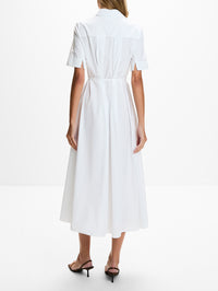 Embroidered Shirt Dress,ERDEM,WHITE,Image 4