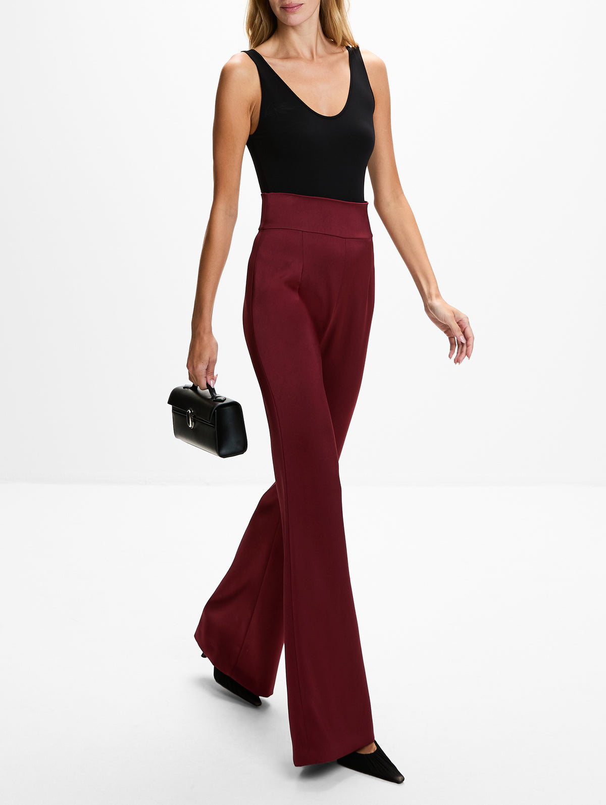 Sculpted Trouser,GALVAN,BLOOD RED,Image 3