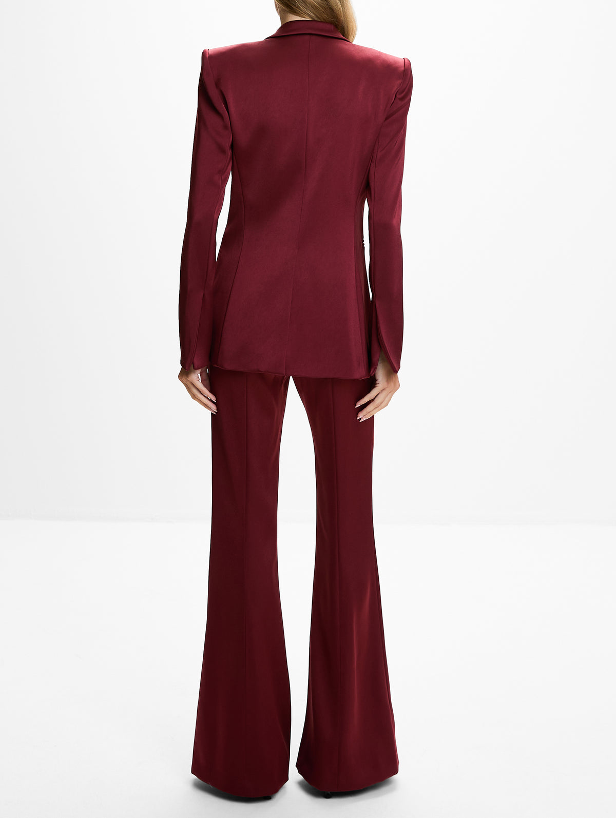 Sculpted Blazer,GALVAN,BLOOD RED,Image 3