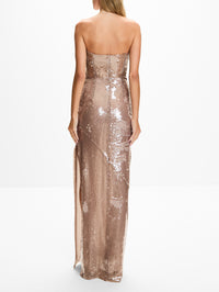 Moonlight Bandeau Dress,GALVAN,MOONLIGHT,Image 4