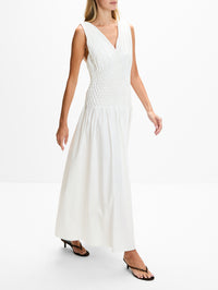 Nola Dress,KHAITE,CHALK,Image 3