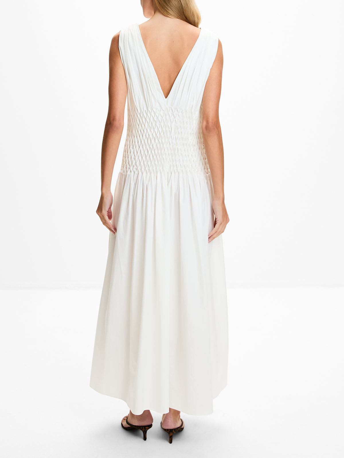 Nola Dress,KHAITE,CHALK,Image 4