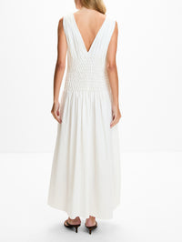 Nola Dress,KHAITE,CHALK,Image 4