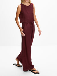 Daniel Sleeveless Top,LESET,PINOT,Image 3