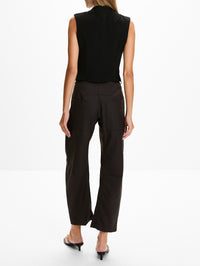 Shon Wool Pant,NILI LOTAN,BROWN HERRINGBONE,Image 3