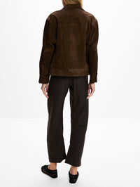 Cirque Suede Jacket,NILI LOTAN,CHOCOLATE BROWN,Image 3