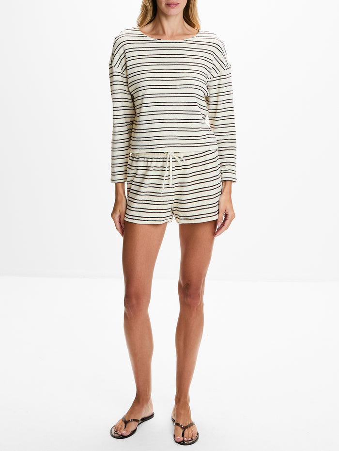 Loop Short,PERFECTWHITETEE,NATURAL/CHOCOLATE,Image 1