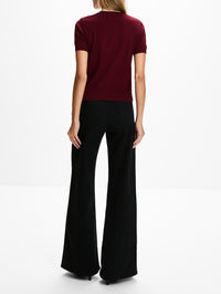 Short Sleeve Sweater,MAX MARA,RED,Image 3