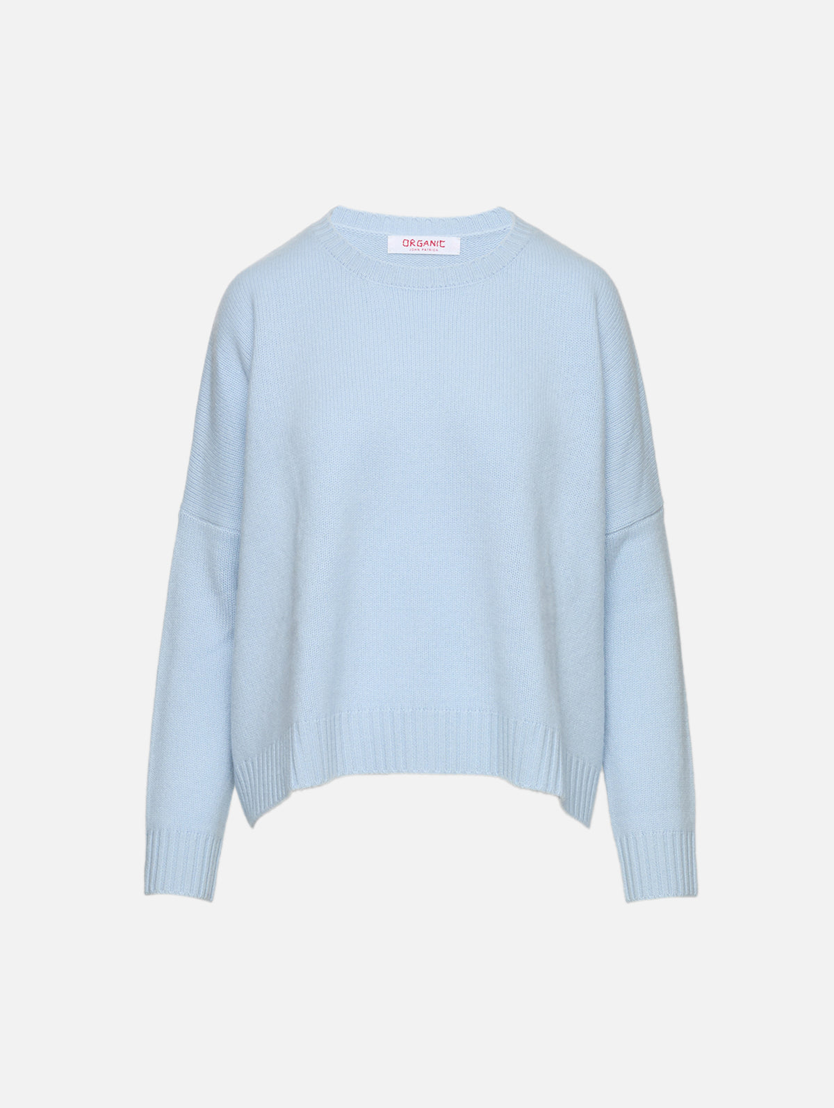 Wide Pullover Sweater,ORGANIC,AQUA,Image 1