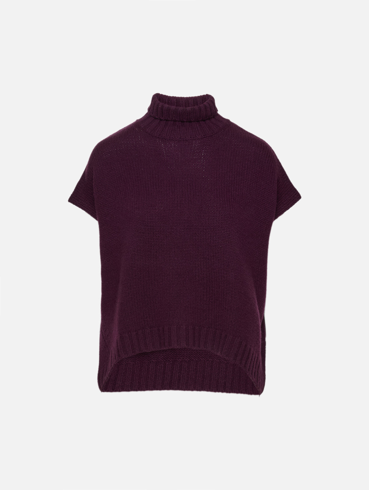 Turtleneck Sweater,ORGANIC,EGGPLANT,Image 1