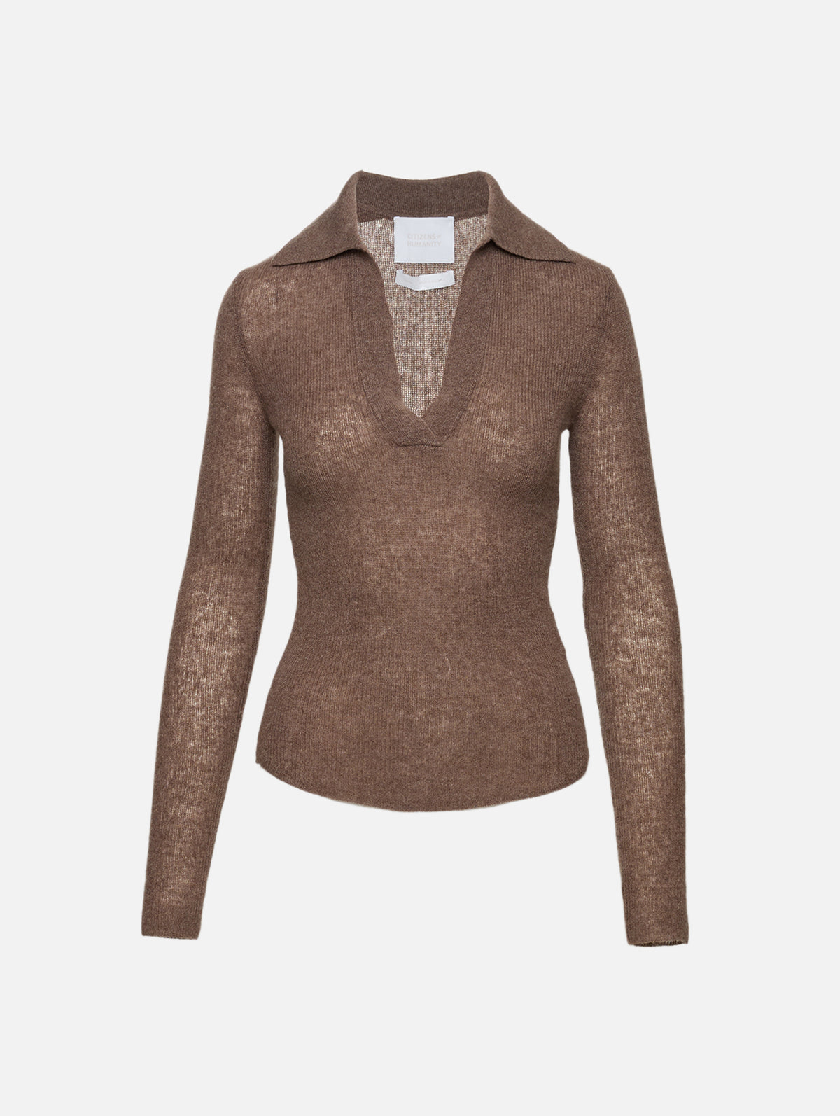 Simone Polo Sweater,CITIZENS OF HUMANITY,MUSHROOM,Image 2