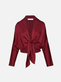 Reiko Blouse,SILVIA TCHERASSI,BURGUNDY,Image 1