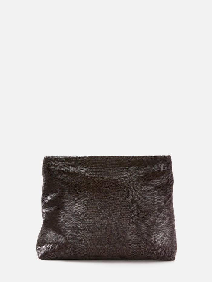 Jerry Clutch,NILI LOTAN,DARK BROWN LIZARD,Image 1