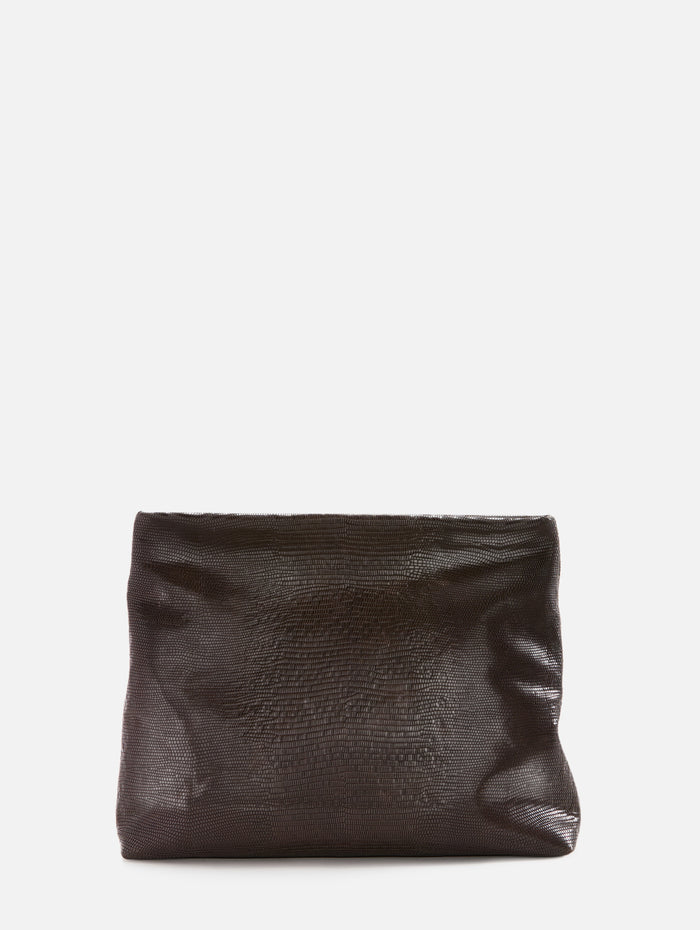 Jerry Clutch,NILI LOTAN,DARK BROWN LIZARD,Image 1