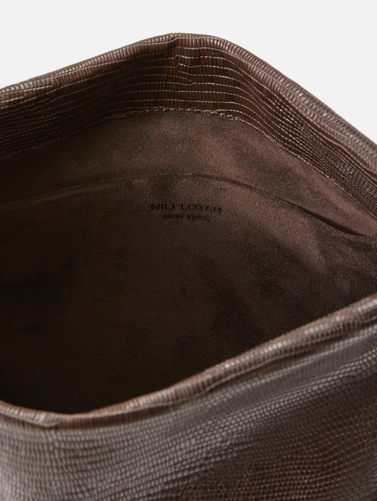 Jerry Clutch,NILI LOTAN,DARK BROWN LIZARD,Image 3