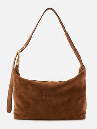 Suede Shoulder Bag,MIU MIU,CACAO,Image 1
