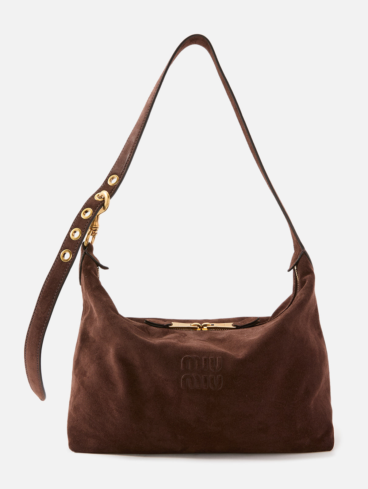 Suede Shoulder Bag,MIU MIU,MORO,Image 1