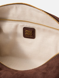 Suede Shoulder Bag,MIU MIU,MORO,Image 3