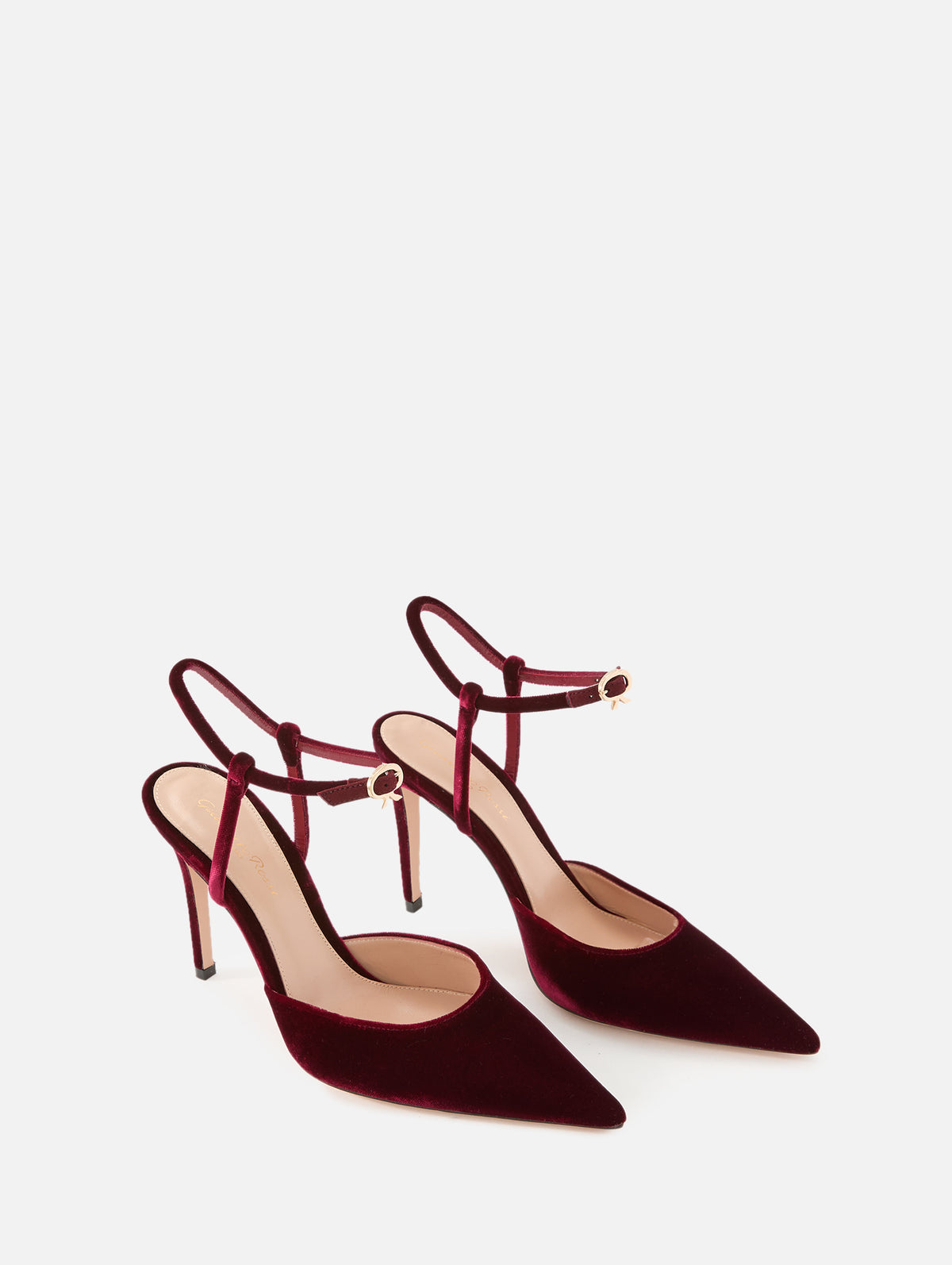 Velvet Slingback 95mm,GIANVITO ROSSI,SYRAH,Image 2