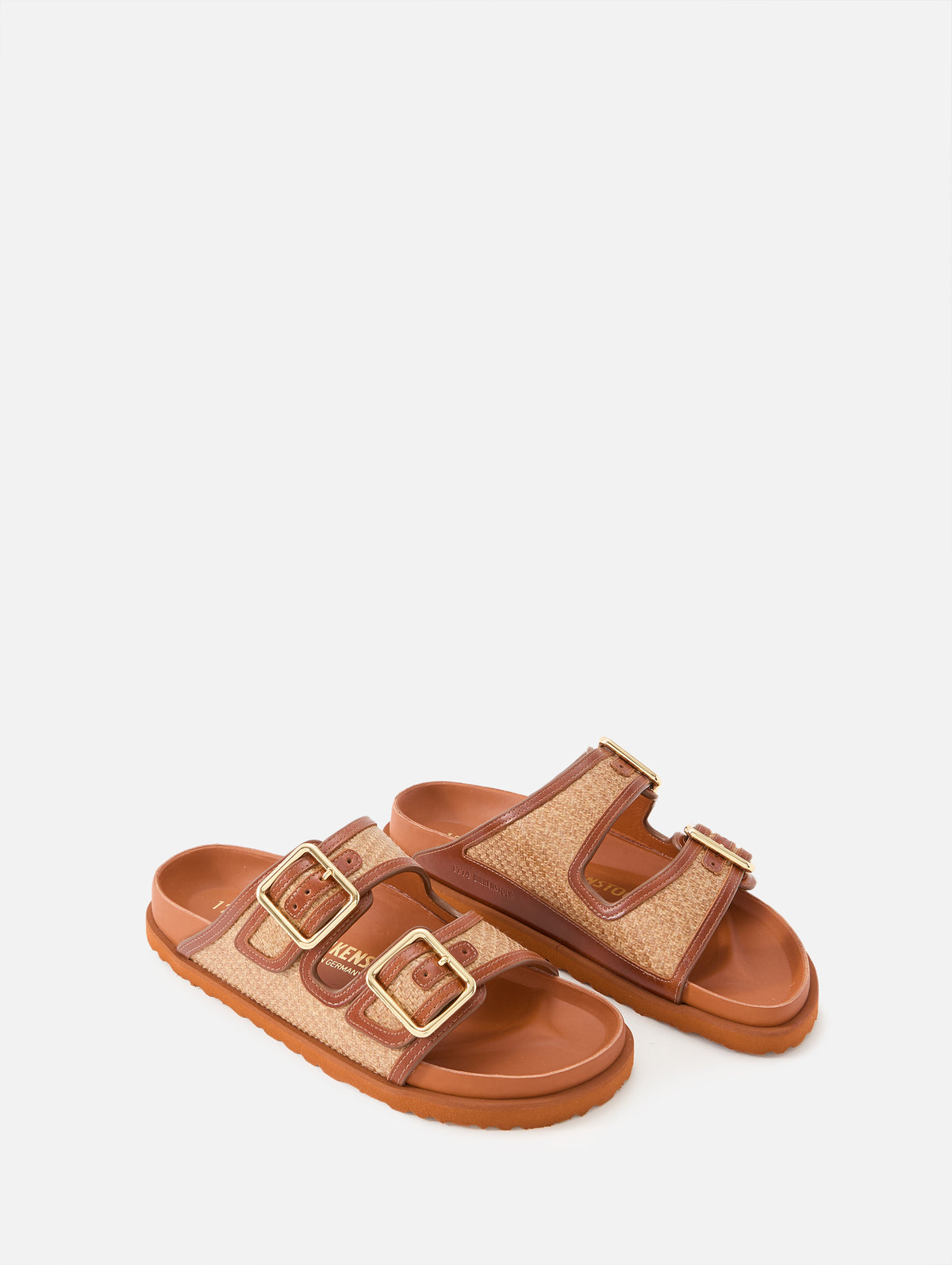 Arizona Framed Raffia 1774 Sandal,BIRKENSTOCK,GINGER BROWN,Image 2