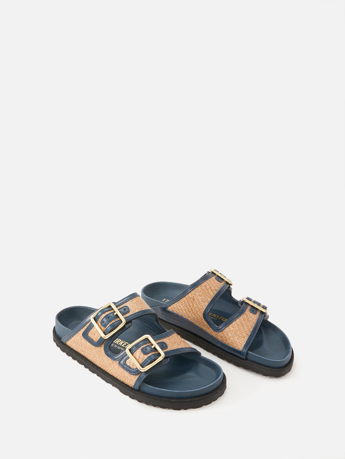 Arizona Framed Raffia 1774 Sandal,BIRKENSTOCK,NAVY,Image 2