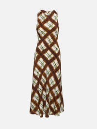 Crystal Midi Dress,CARA CARA,PAINTED PLAID,Image 1