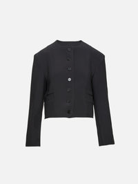 Boxy Cropped Jacket,BIRROT,ANTHRACITE,Image 1