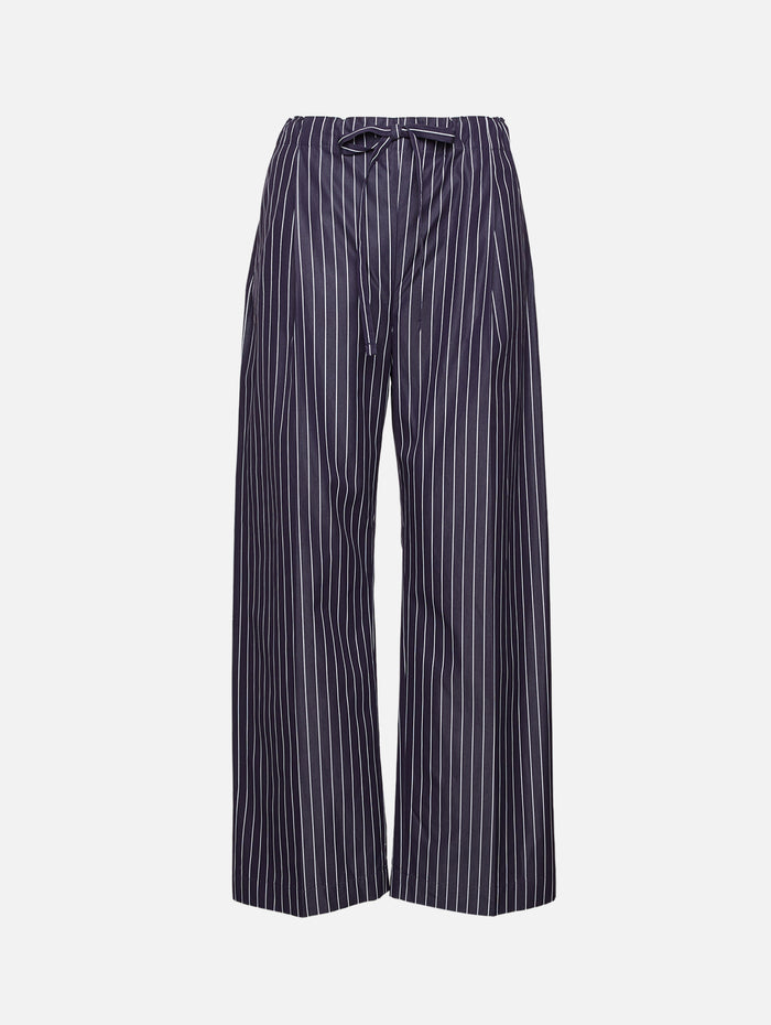 Drawcord Pant,ANOTHER TOMORROW,NAVY/WHITE STRIPE,Image 1