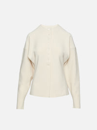 Round Neck Cardigan,BIRROT,EGG SHELL,Image 1