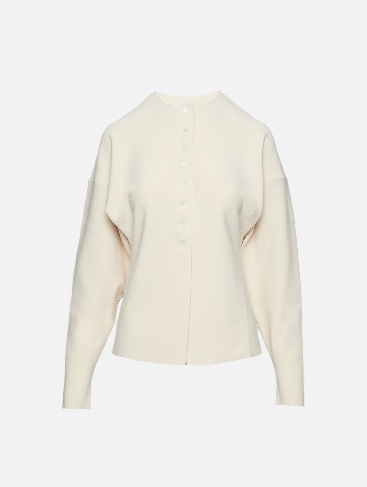 Round Neck Cardigan,BIRROT,EGG SHELL,Image 2
