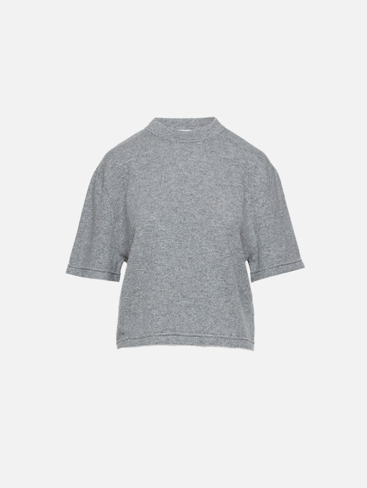 Cropped T Shirt,SASUPHI,MEDIUM GREY,Image 1
