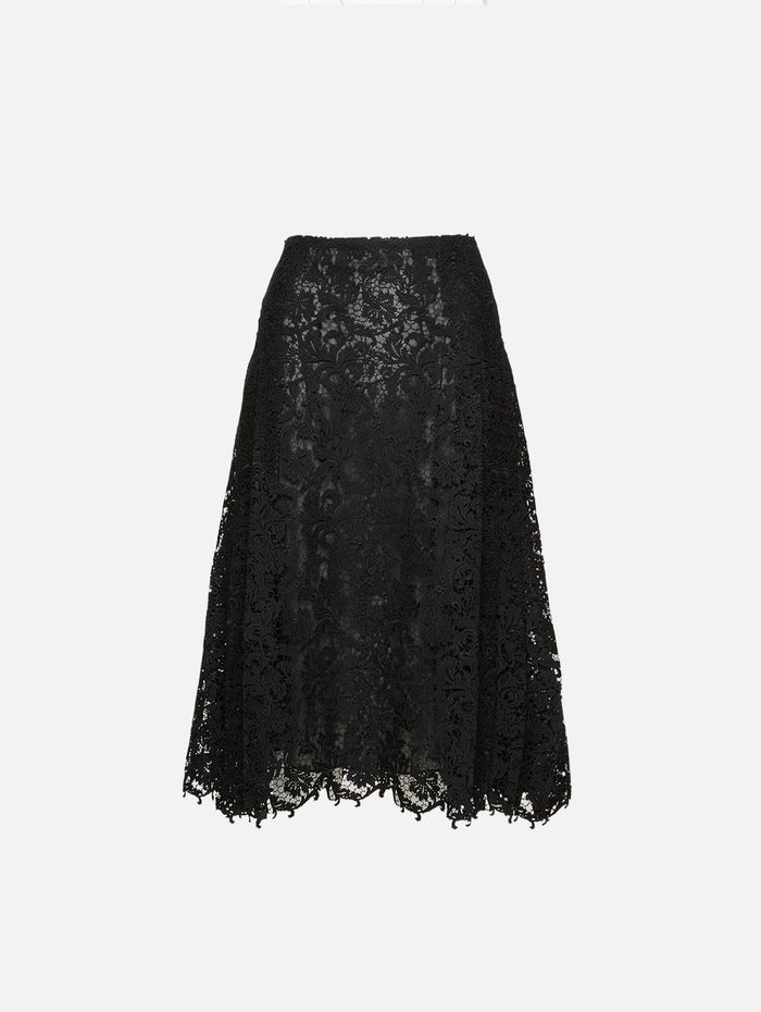 Lace Skirt,FENDI,BLACK,Image 1