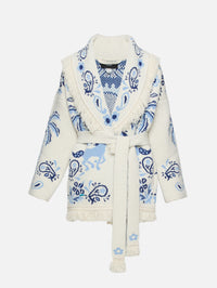 Island Roots Foulard Cardigan,ALANUI,CHALK ONDA,Image 1