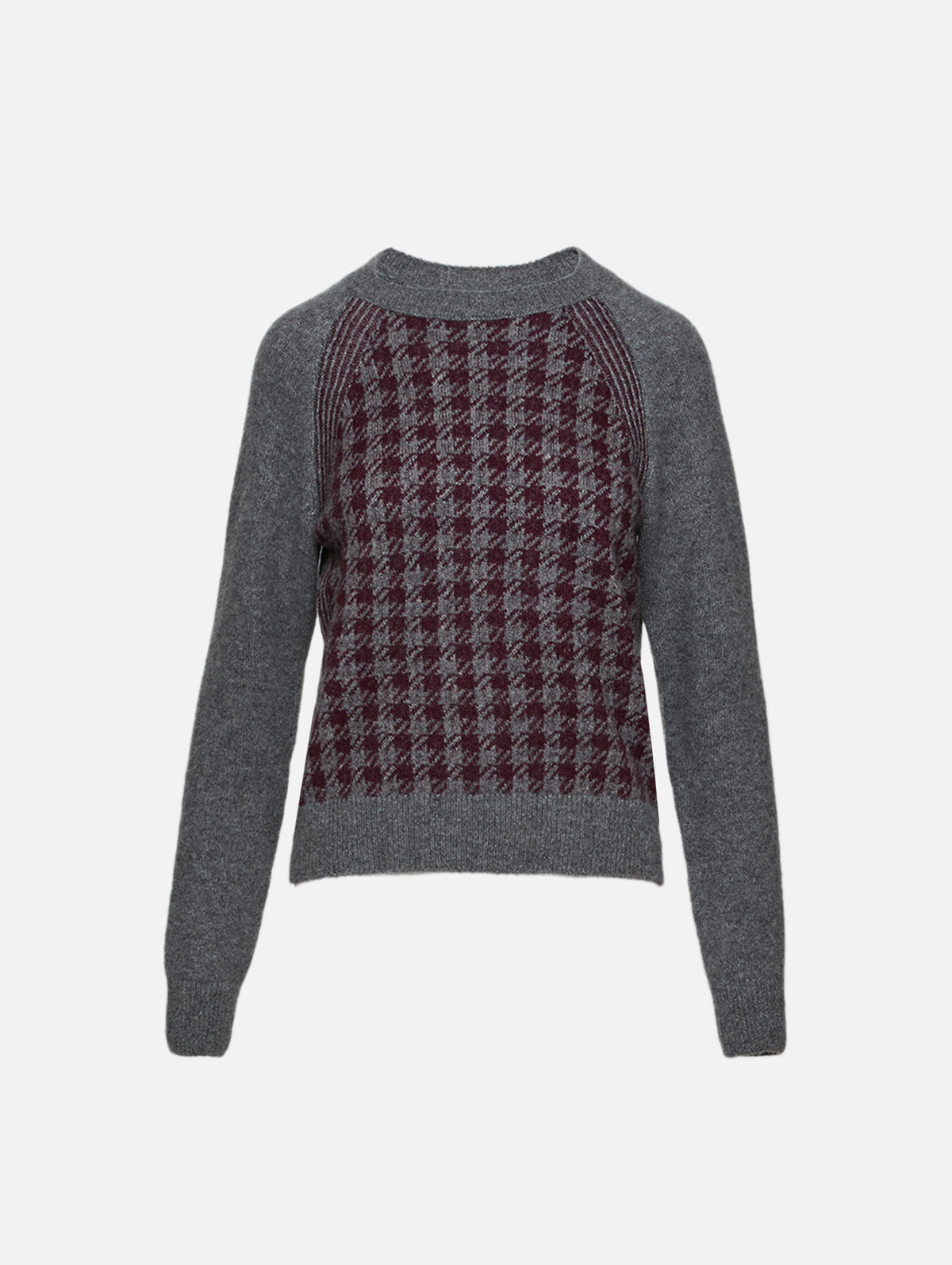 Round Neck Sweater,SASUPHI,BORDEAUX,Image 2