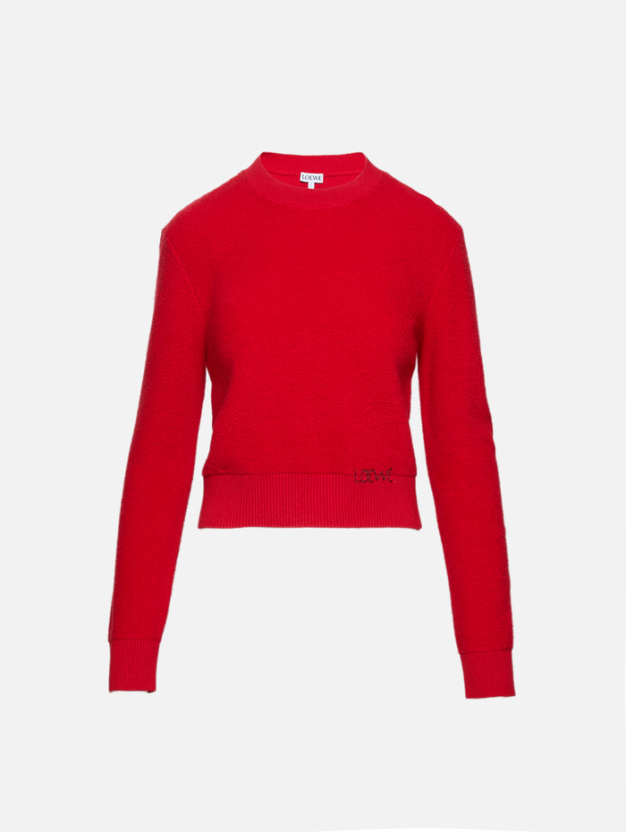 Crewneck Sweater,LOEWE,RED,Image 1