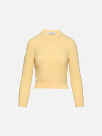 Sweater,MIU MIU,CREAM,Image 2
