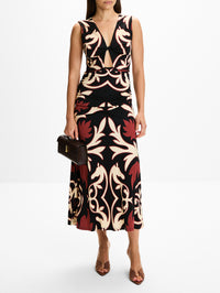 Mistico Midi Dress,JOHANNA ORTIZ,BLACK ECRU,Image 2