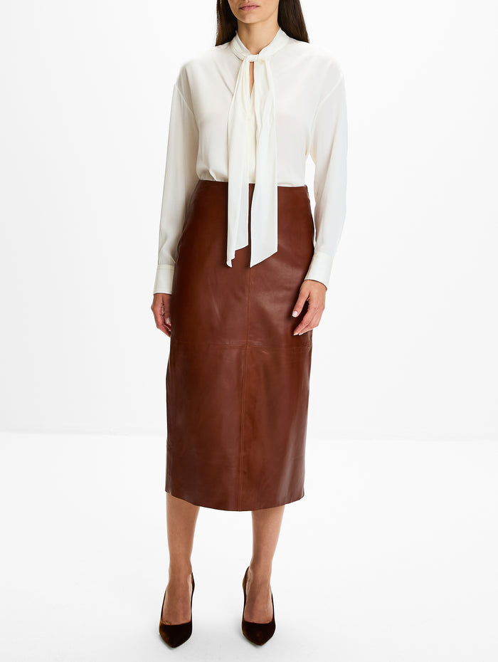 Calvin Skirt,KULSON,COGNAC,Image 1