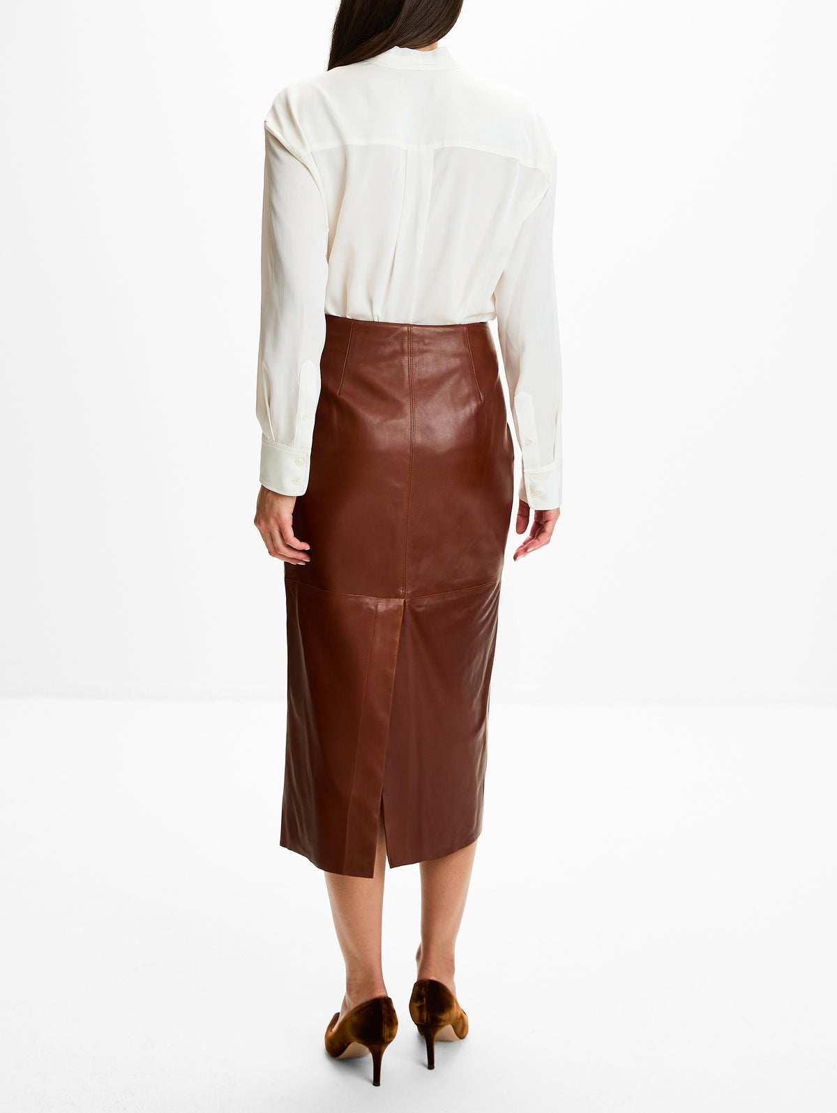 Calvin Skirt,KULSON,COGNAC,Image 4