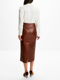Calvin Skirt,KULSON,COGNAC,Image 4
