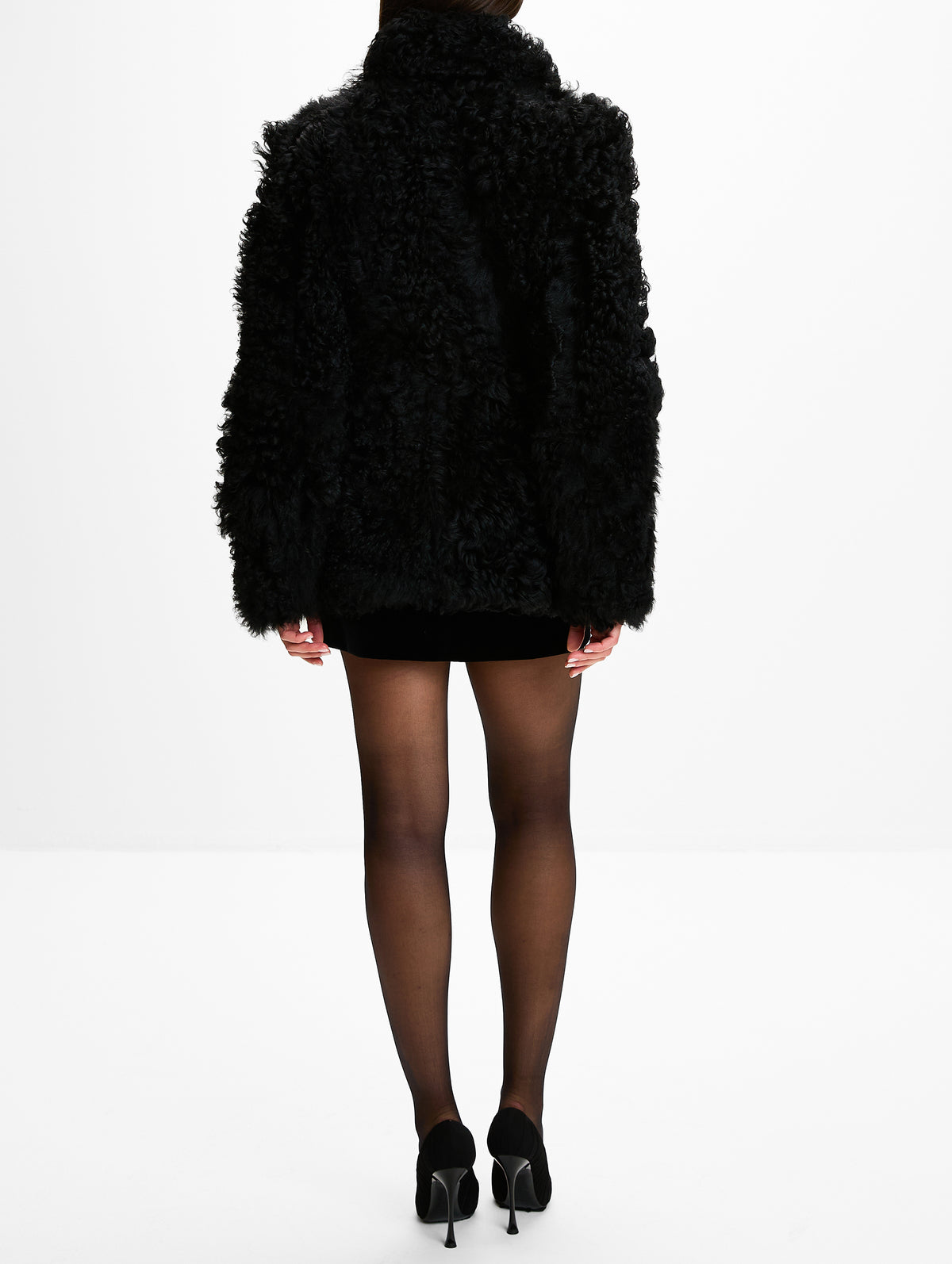 Adeline Shearling Coat,BY MALENE BIRGER,BLACK,Image 3