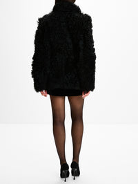 Adeline Shearling Coat,BY MALENE BIRGER,BLACK,Image 3