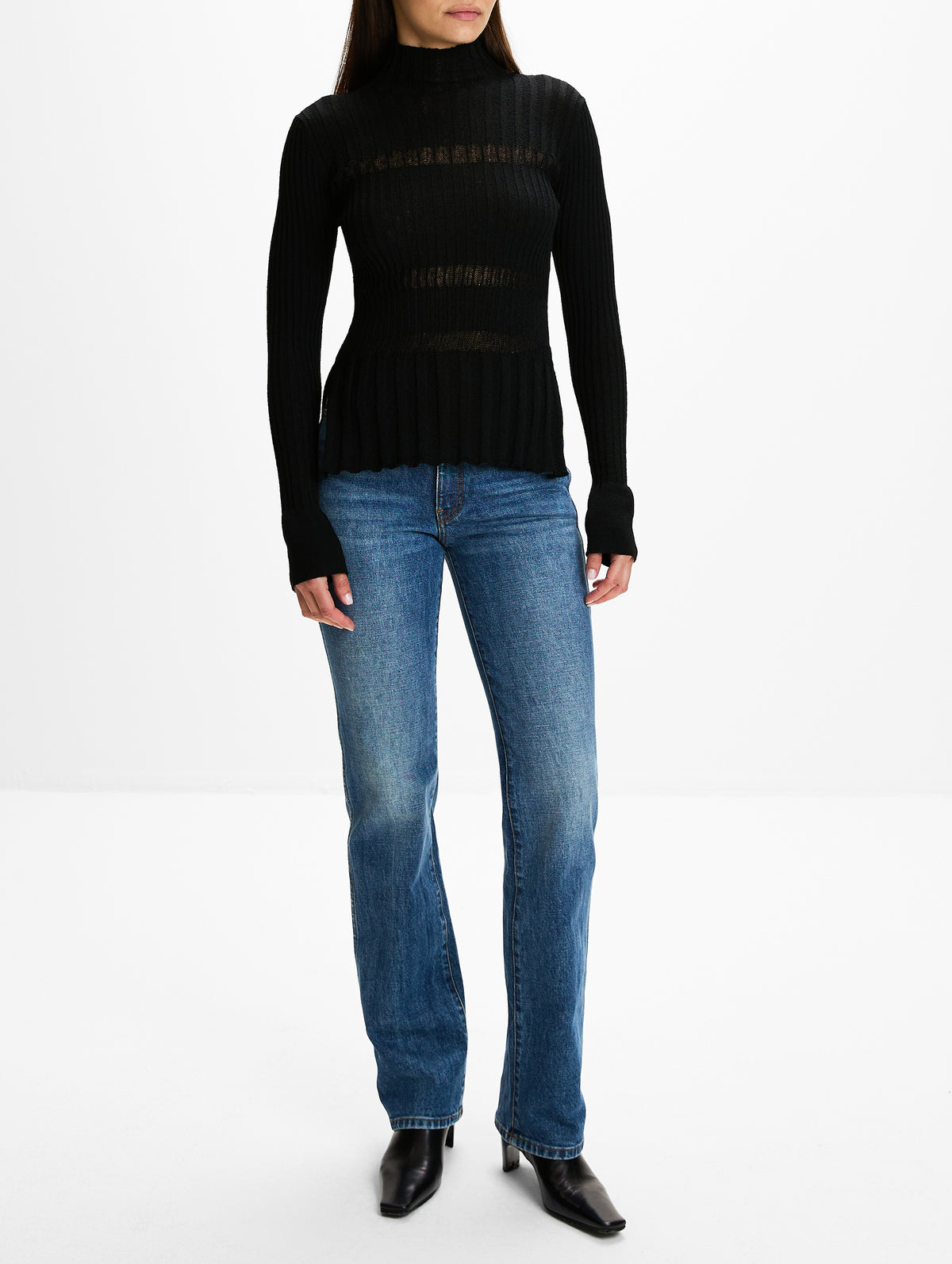 Rosario Top,PROENZA SCHOULER,BLACK,Image 2