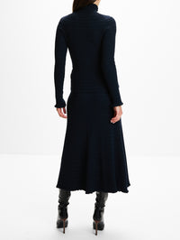 Magnolia Skirt,PROENZA SCHOULER WHITE LABEL,NAVY,Image 4