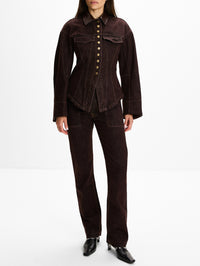 Lennox Jacket,RÙADH,BORDEAUX WASH,Image 2