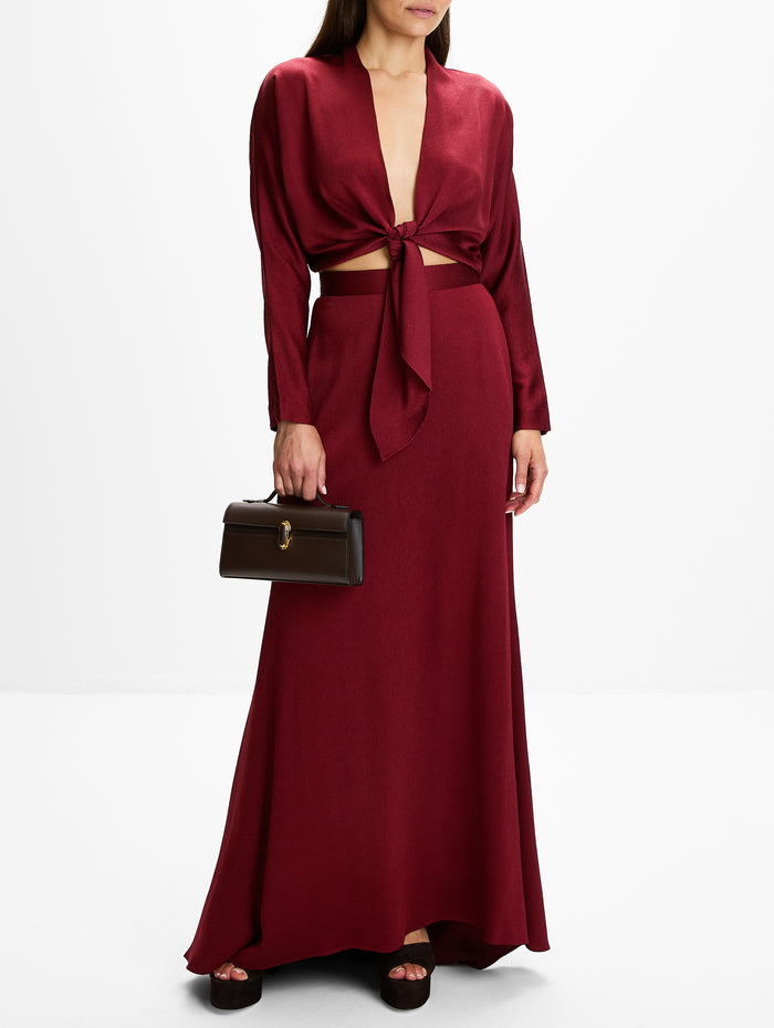 Reiko Blouse,SILVIA TCHERASSI,BURGUNDY,Image 1