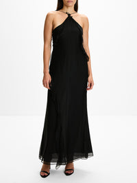 Lysia Halter Gown,SIR.,BLACK,Image 2