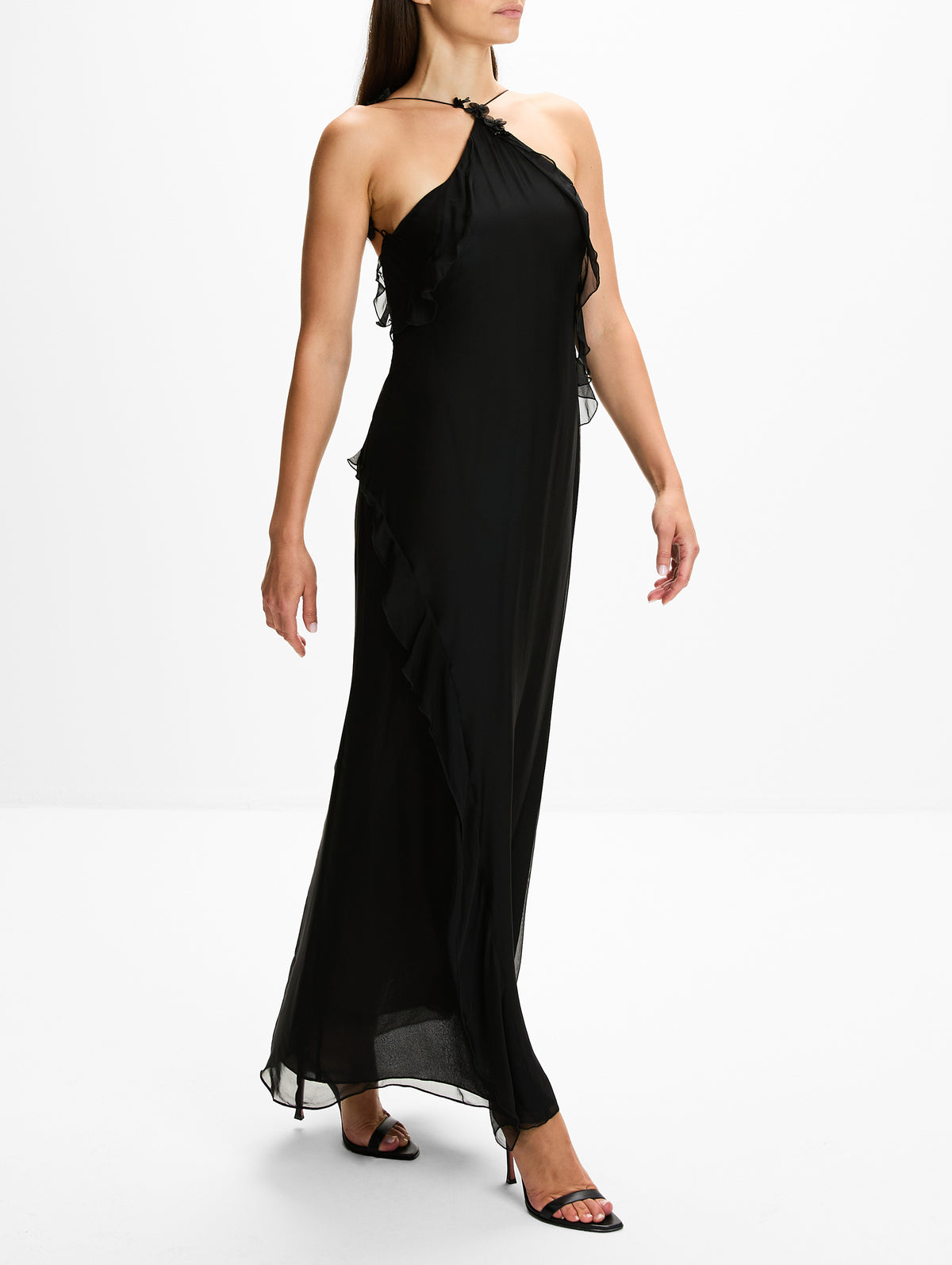Lysia Halter Gown,SIR.,BLACK,Image 3