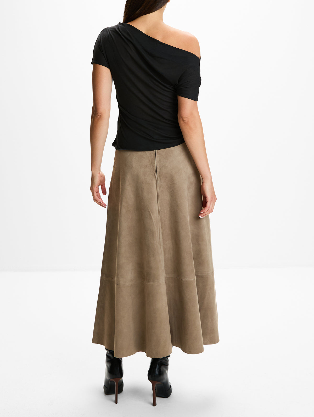 Suede Circle Skirt,ST AGNI,EARTH,Image 3