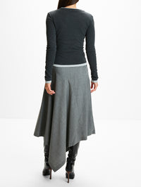 Wool Skirt,ST AGNI,PUMICE,Image 4
